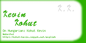 kevin kohut business card